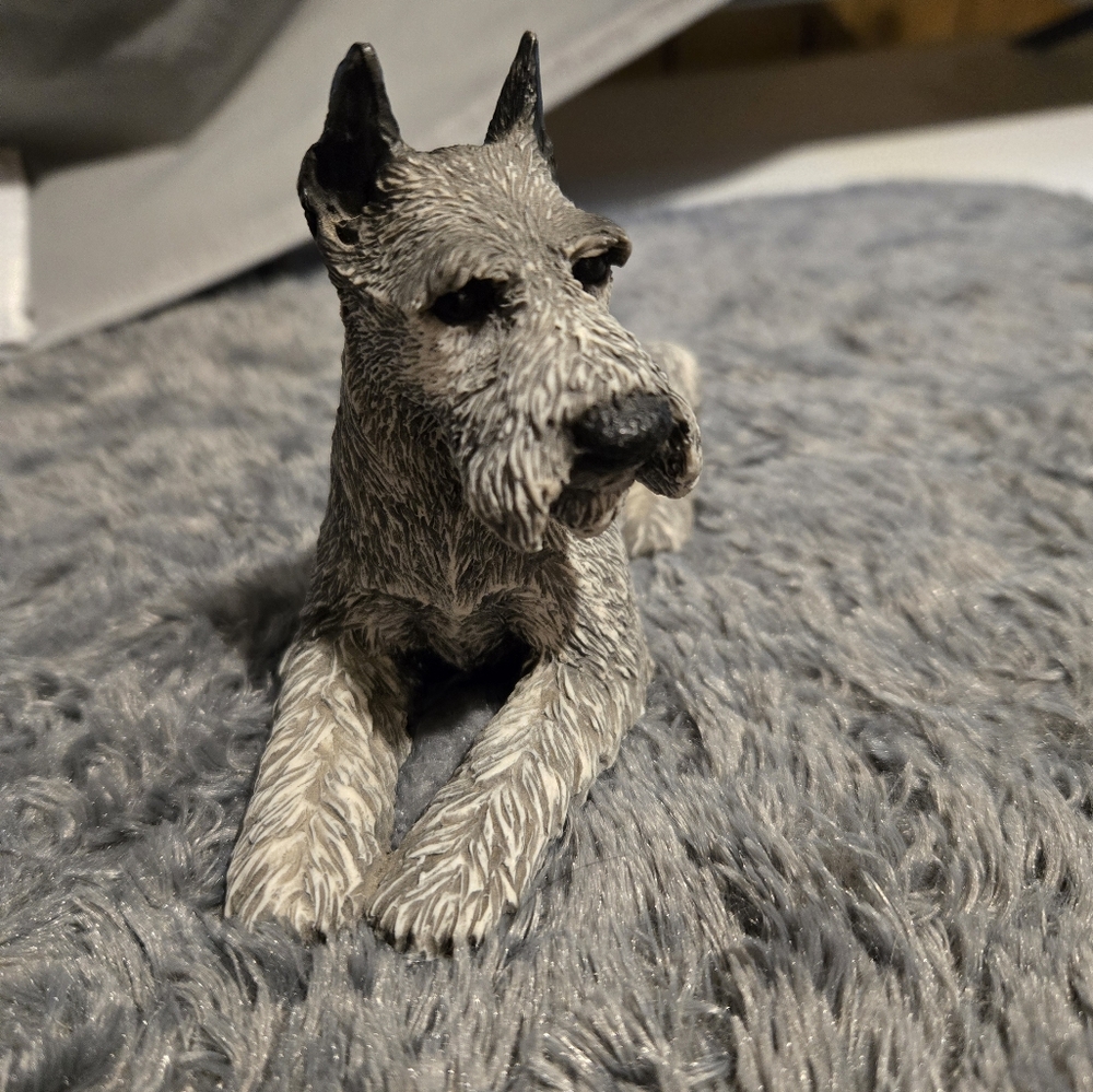 Vintage Schnauzer Dog Figurine  Castagna Made In Italy